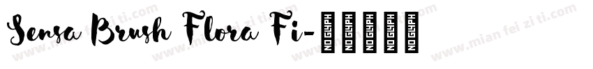 Sensa Brush Flora Fi字体转换